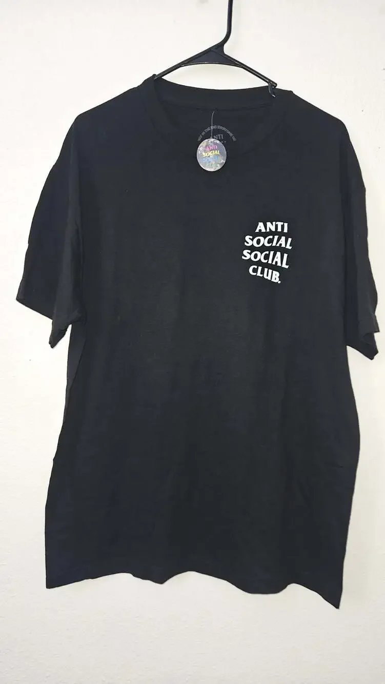 Anti Social Social Club Kkoch Floral Butterfly Black T-Shirt